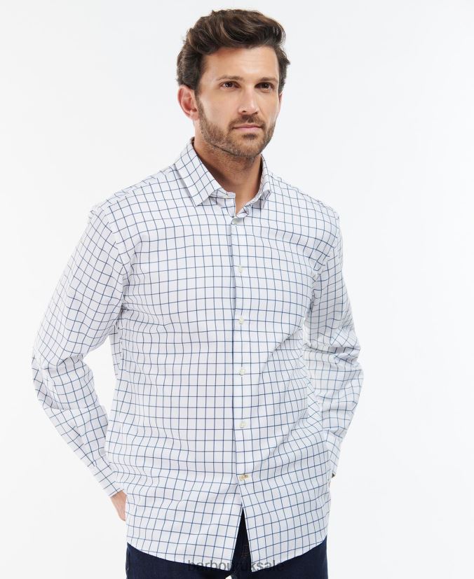 Hanstead Country Active Shirt Barbour Men R08LB6469 Clothing Mid Olive