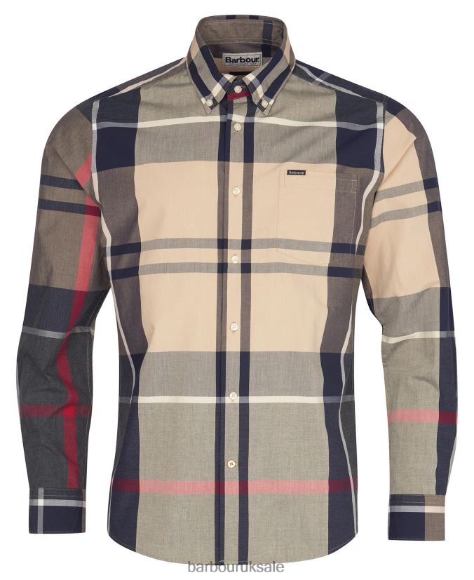 Harris Tailored Shirt Barbour Men R08LB6306 Clothing Summer Navy