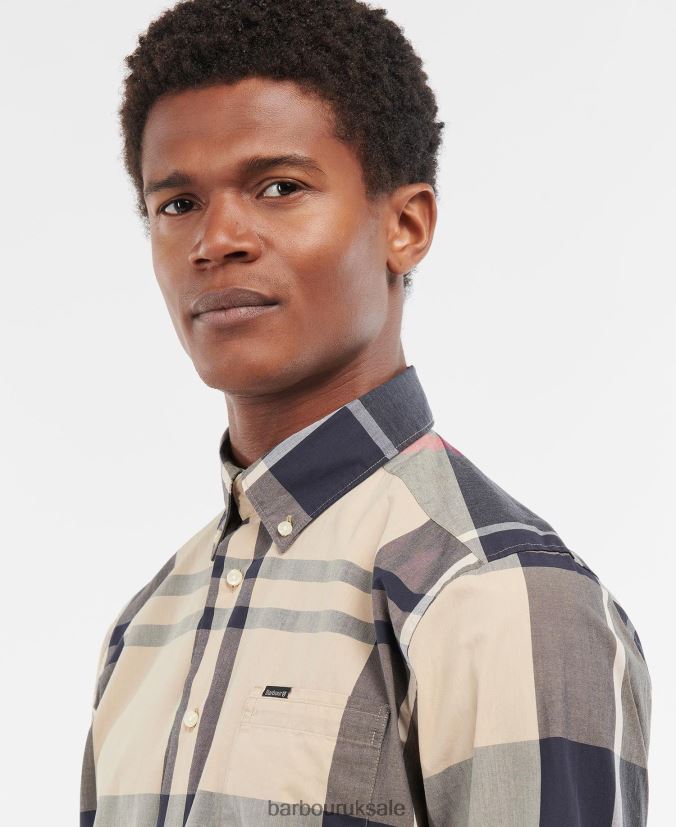 Harris Tailored Shirt Barbour Men R08LB6306 Clothing Summer Navy