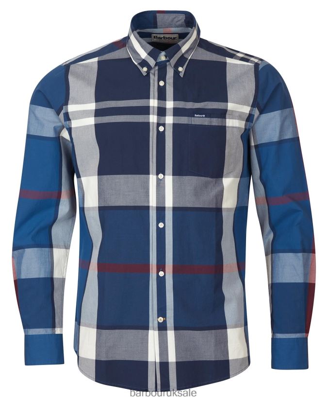 Harris Tailored Shirt Barbour Men R08LB6337 Clothing Summer Navy