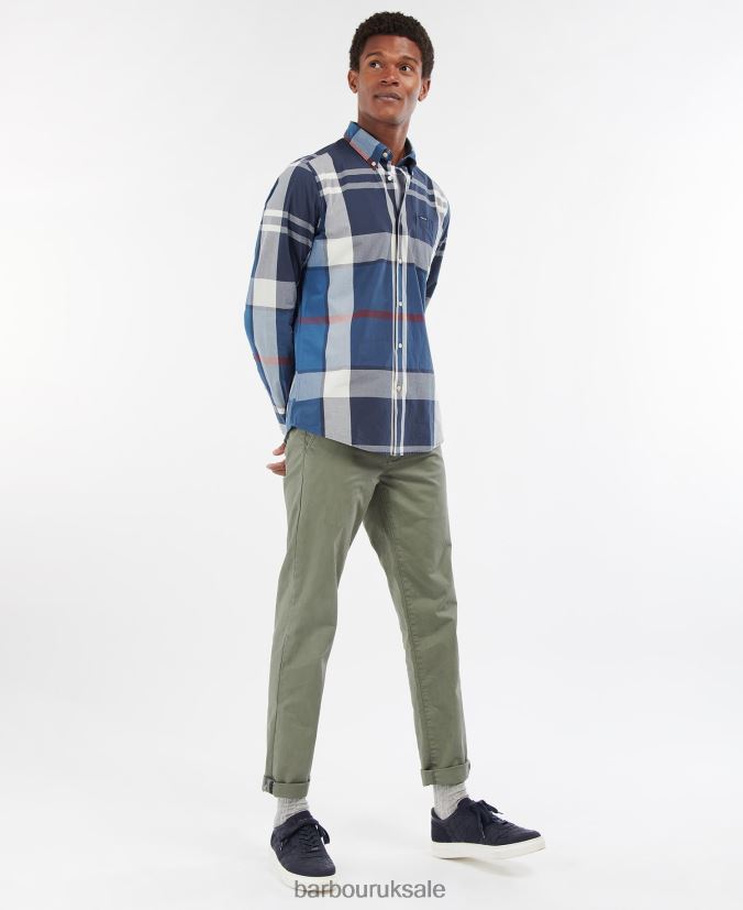 Harris Tailored Shirt Barbour Men R08LB6337 Clothing Summer Navy
