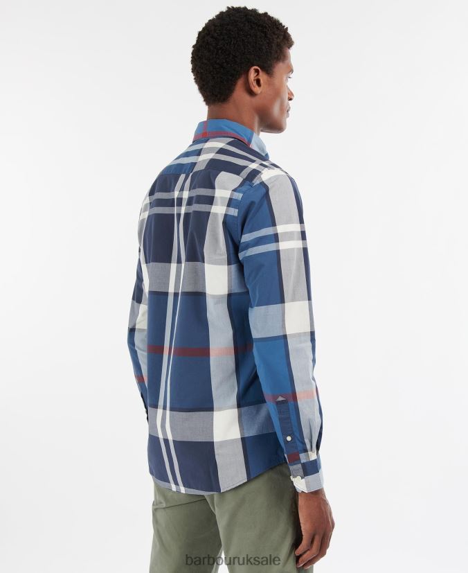 Harris Tailored Shirt Barbour Men R08LB6337 Clothing Summer Navy
