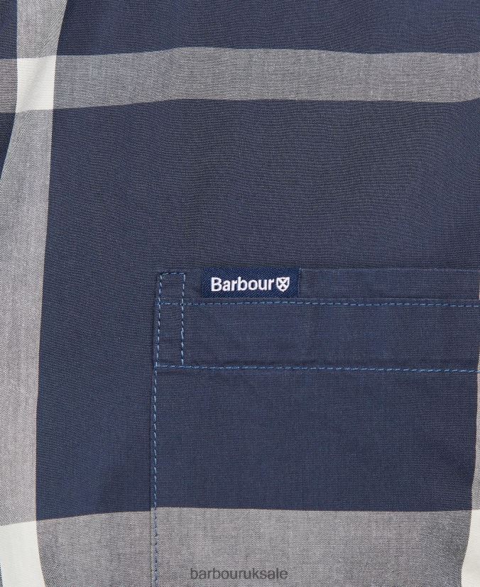 Harris Tailored Shirt Barbour Men R08LB6337 Clothing Summer Navy
