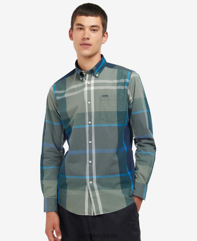 Harris Tailored Shirt Barbour Men R08LB6381 Clothing Kielder Blue Tartan