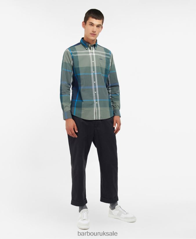 Harris Tailored Shirt Barbour Men R08LB6381 Clothing Kielder Blue Tartan