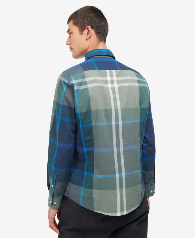 Harris Tailored Shirt Barbour Men R08LB6381 Clothing Kielder Blue Tartan