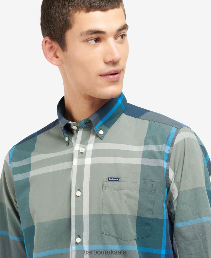 Harris Tailored Shirt Barbour Men R08LB6381 Clothing Kielder Blue Tartan