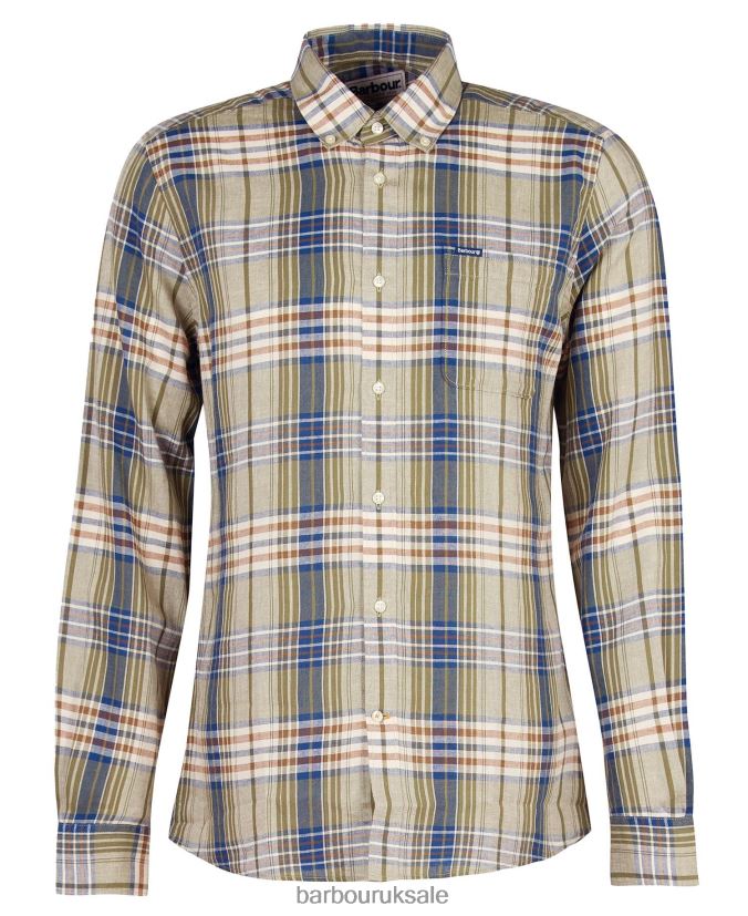 Laneskin Tailored Shirt Barbour Men R08LB6482 Clothing Mid Blue