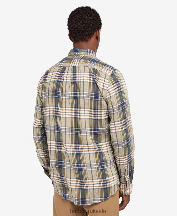 Laneskin Tailored Shirt Barbour Men R08LB6482 Clothing Mid Blue