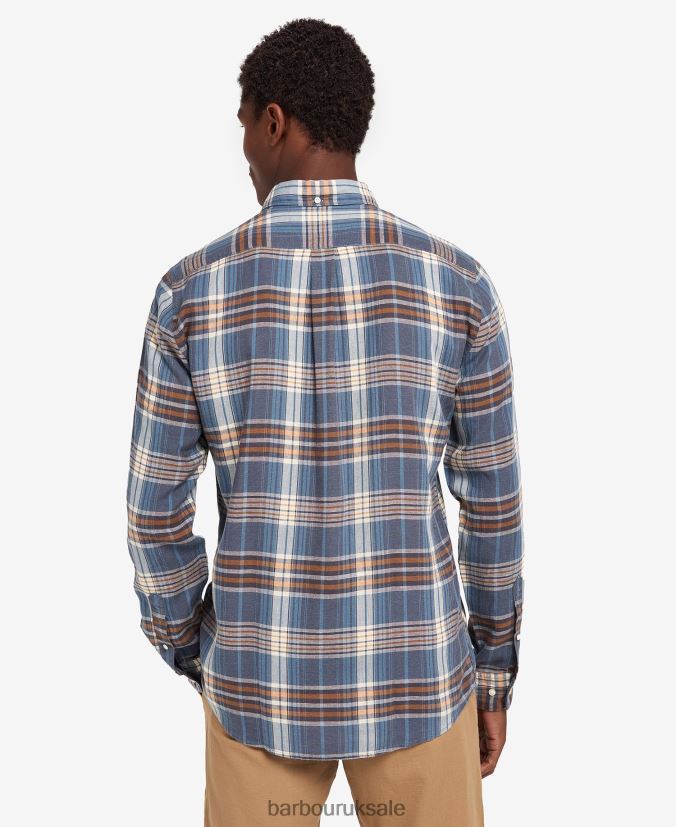 Laneskin Tailored Shirt Barbour Men R08LB6516 Clothing Mid Blue