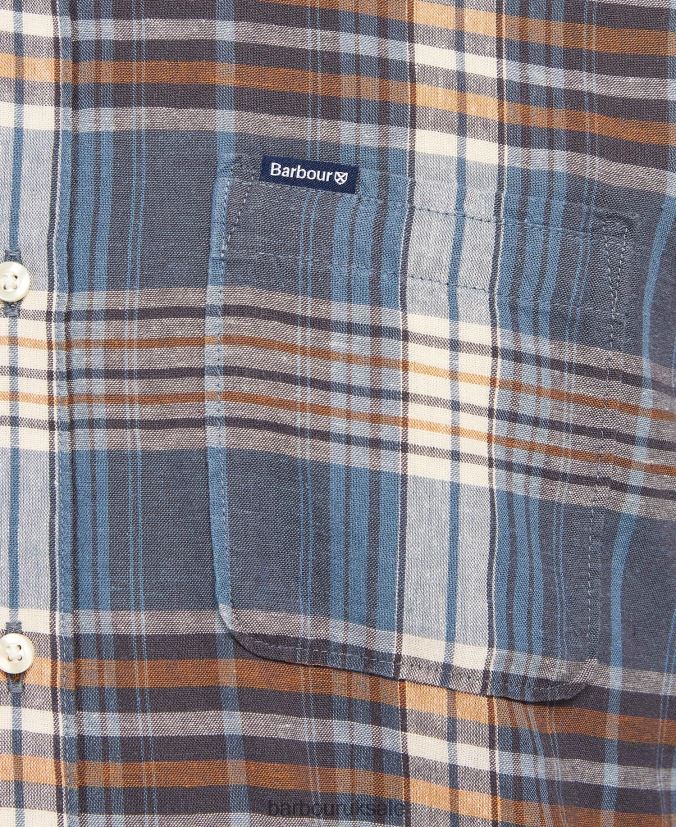 Laneskin Tailored Shirt Barbour Men R08LB6516 Clothing Mid Blue