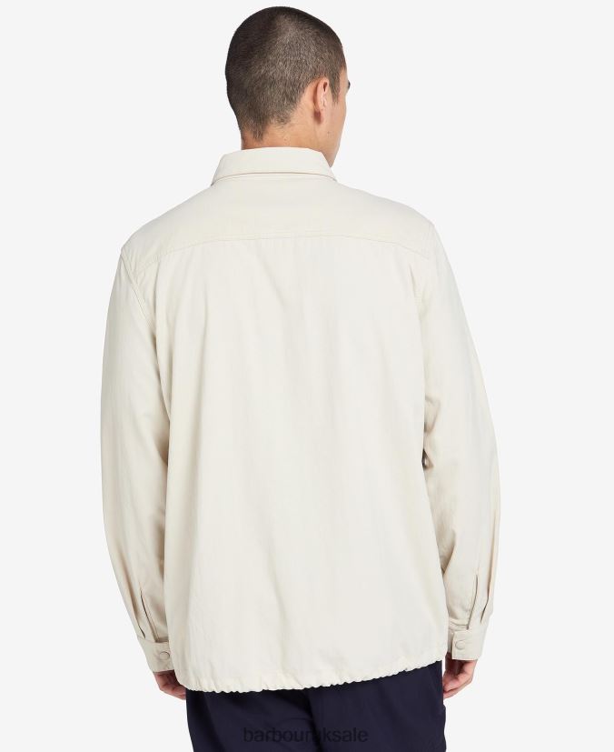 Leo Overshirt Barbour Men R08LB6468 Clothing White Stone