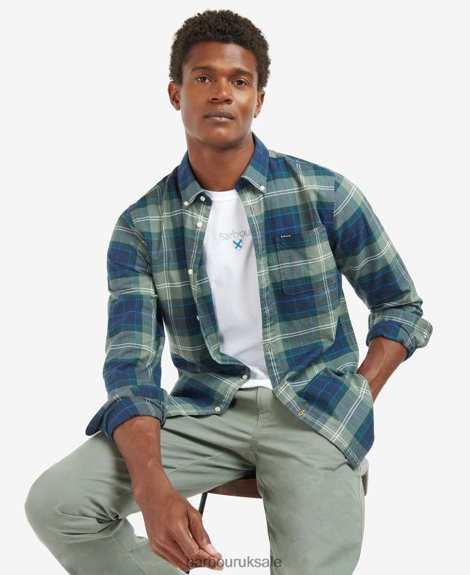 Lewis Tailored Shirt Barbour Men R08LB6417 Clothing Amble Sand Tartan
