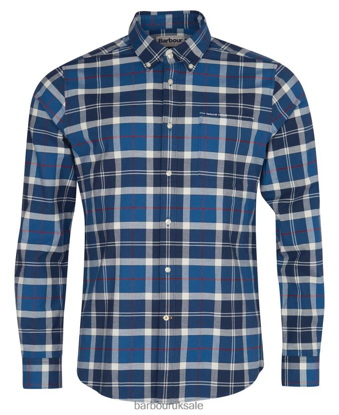 Lewis Tailored Shirt Barbour Men R08LB6427 Clothing Summer Navy
