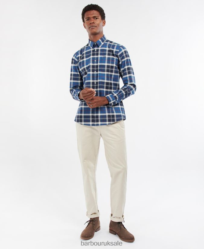 Lewis Tailored Shirt Barbour Men R08LB6427 Clothing Summer Navy