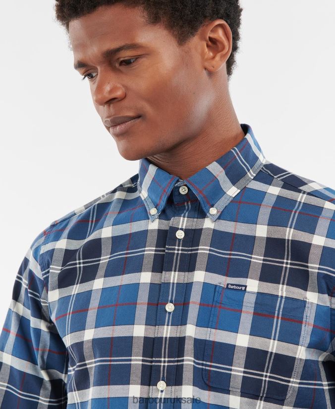 Lewis Tailored Shirt Barbour Men R08LB6427 Clothing Summer Navy