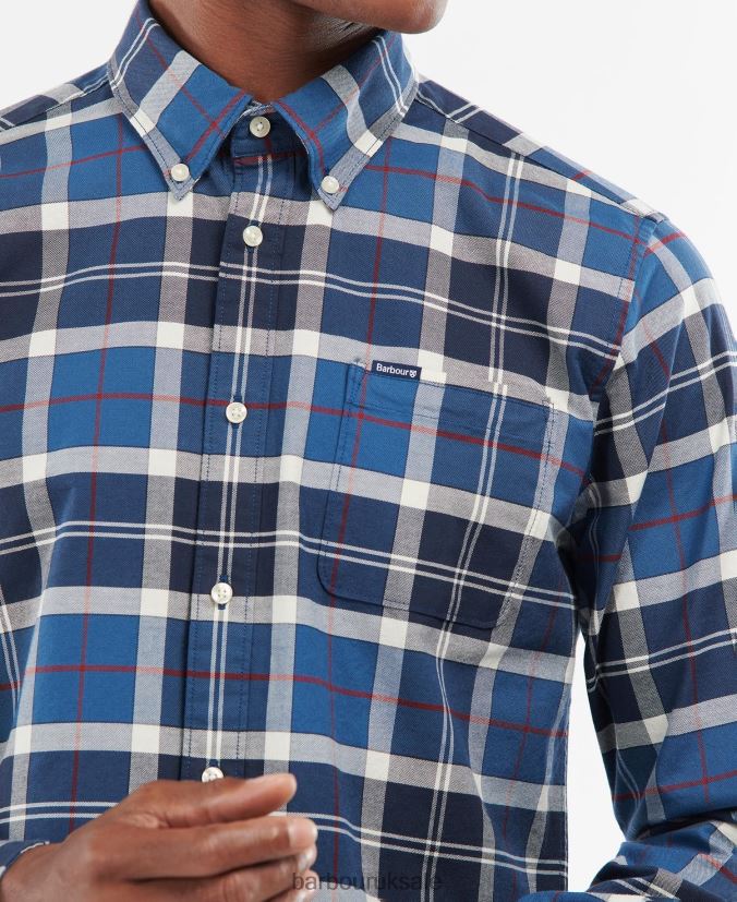 Lewis Tailored Shirt Barbour Men R08LB6427 Clothing Summer Navy