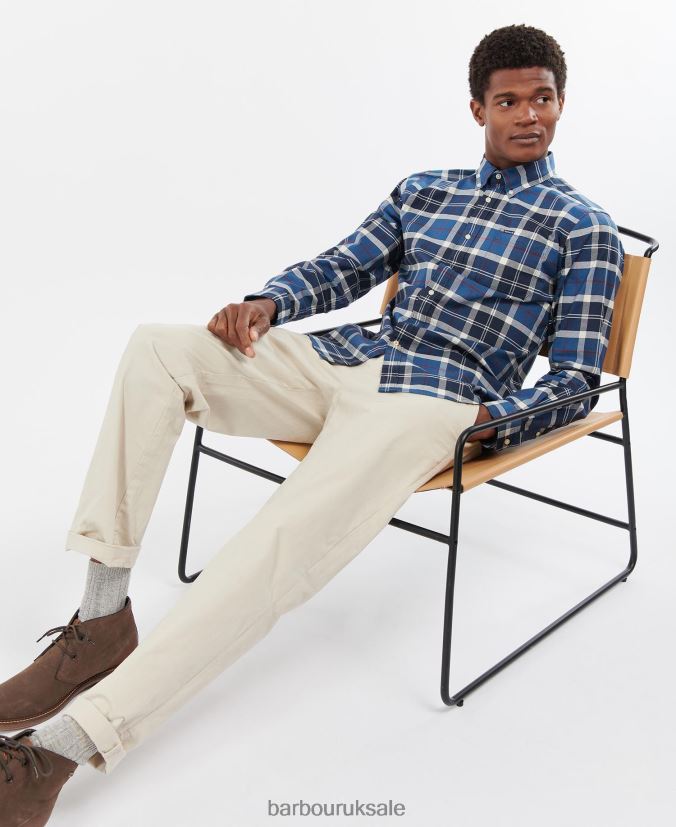 Lewis Tailored Shirt Barbour Men R08LB6427 Clothing Summer Navy