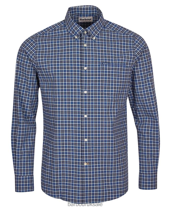 Lomond Tailored Shirt Barbour Men R08LB6329 Clothing Midnight Tartan