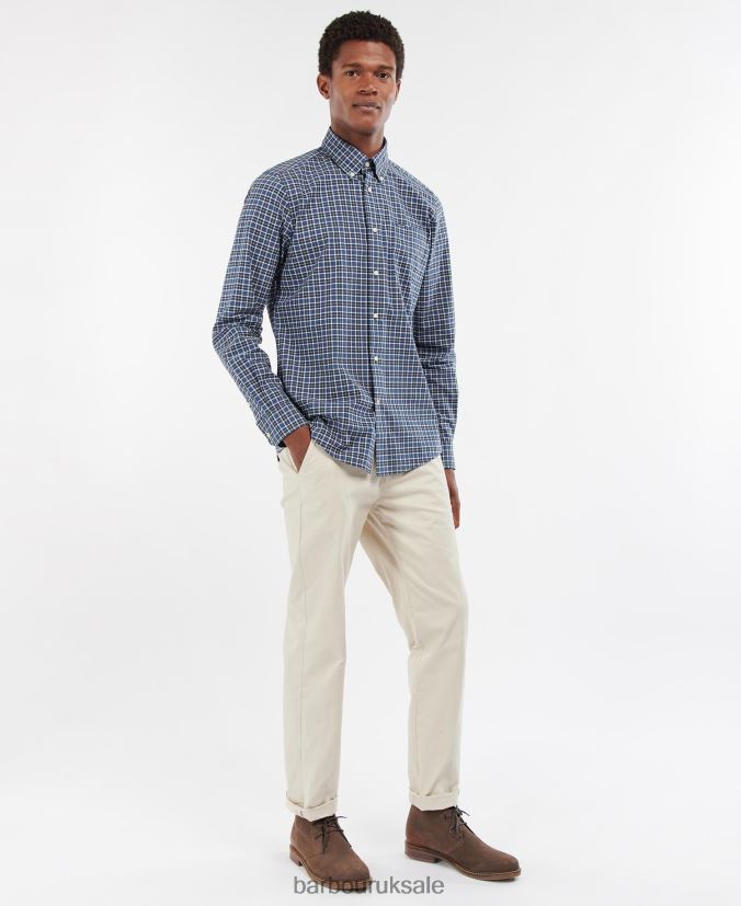 Lomond Tailored Shirt Barbour Men R08LB6329 Clothing Midnight Tartan