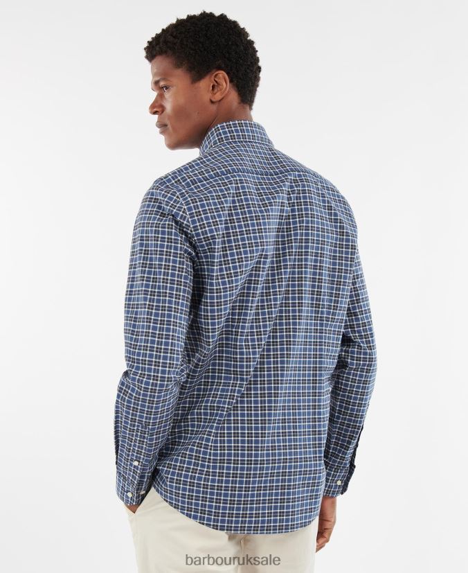 Lomond Tailored Shirt Barbour Men R08LB6329 Clothing Midnight Tartan