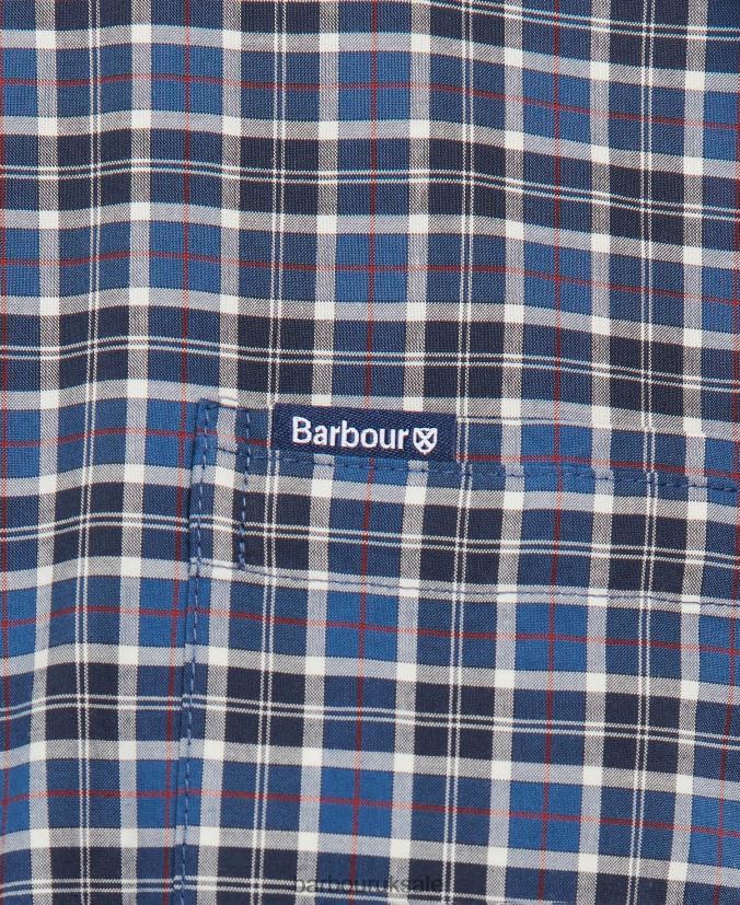 Lomond Tailored Shirt Barbour Men R08LB6329 Clothing Midnight Tartan
