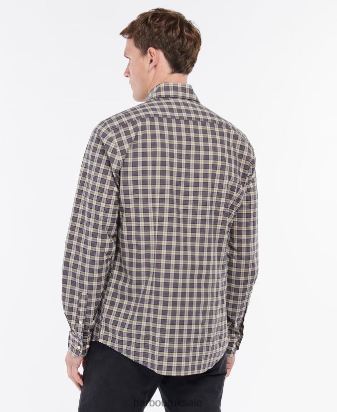 Lomond Tailored Shirt Barbour Men R08LB6369 Clothing Washed Olive