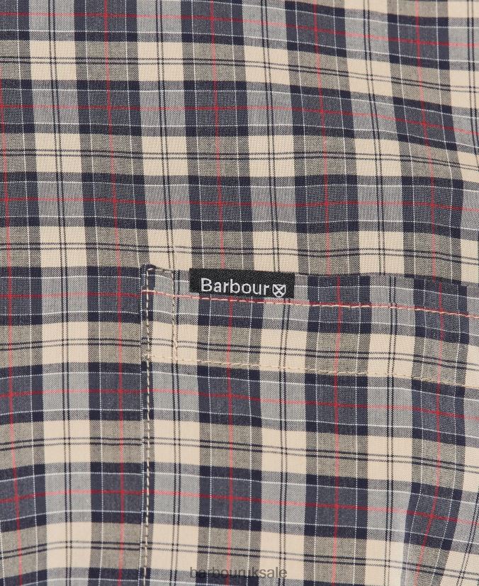 Lomond Tailored Shirt Barbour Men R08LB6369 Clothing Washed Olive