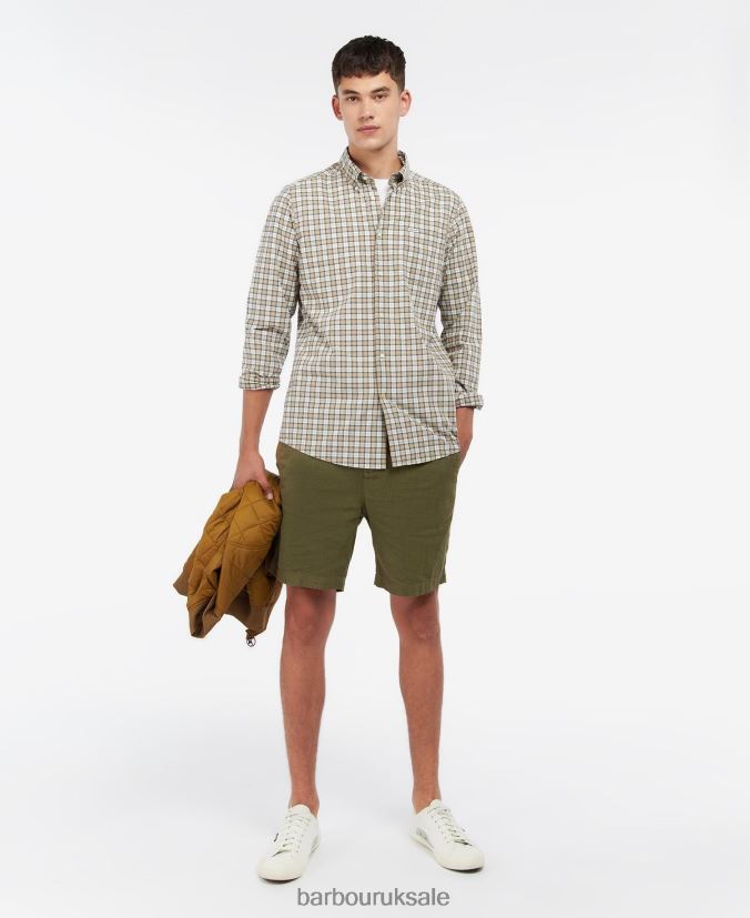 Lomond Tailored Shirt Barbour Men R08LB6449 Clothing Amble Sand Tartan