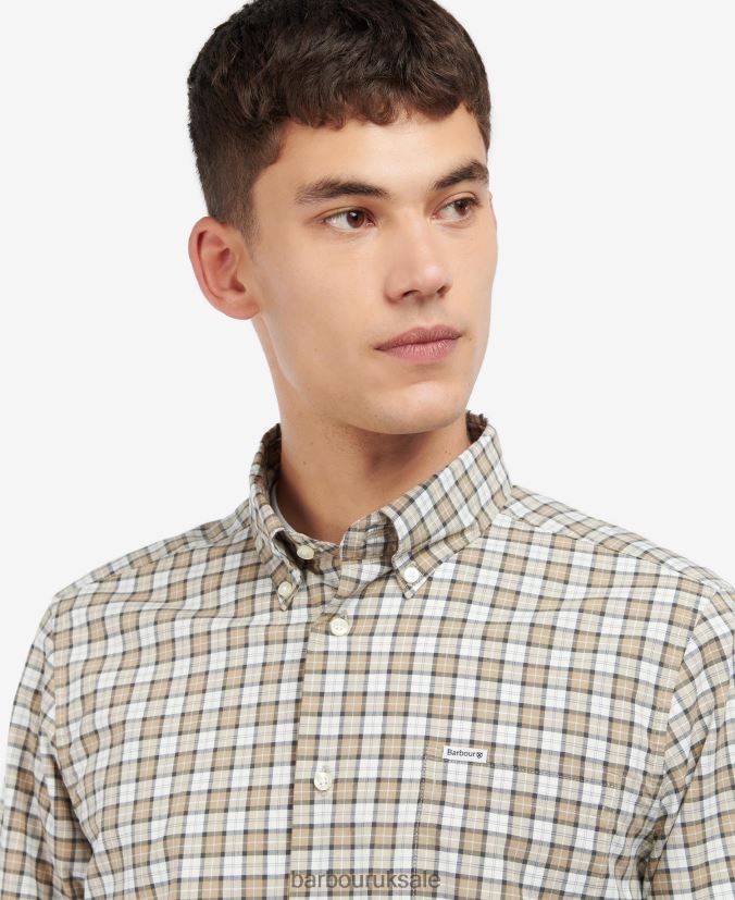 Lomond Tailored Shirt Barbour Men R08LB6449 Clothing Amble Sand Tartan