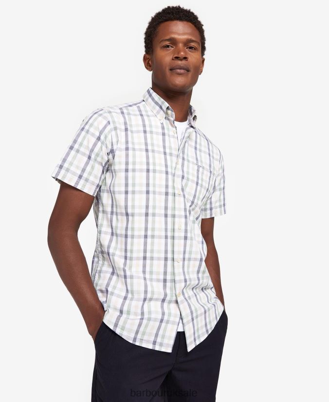 Longstone Short Sleeve Tailored Shirt Barbour Men R08LB6394 Clothing Red