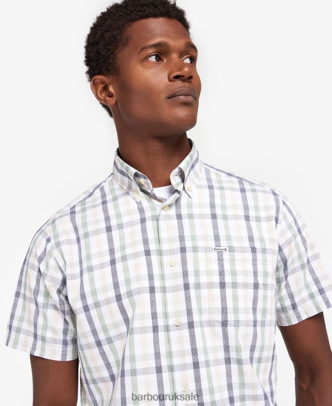 Longstone Short Sleeve Tailored Shirt Barbour Men R08LB6394 Clothing Red