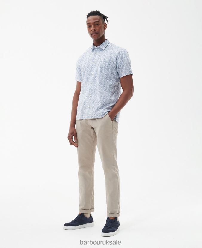 Lowick Regular Summer Shirt Barbour Men R08LB6315 Clothing Whisper White