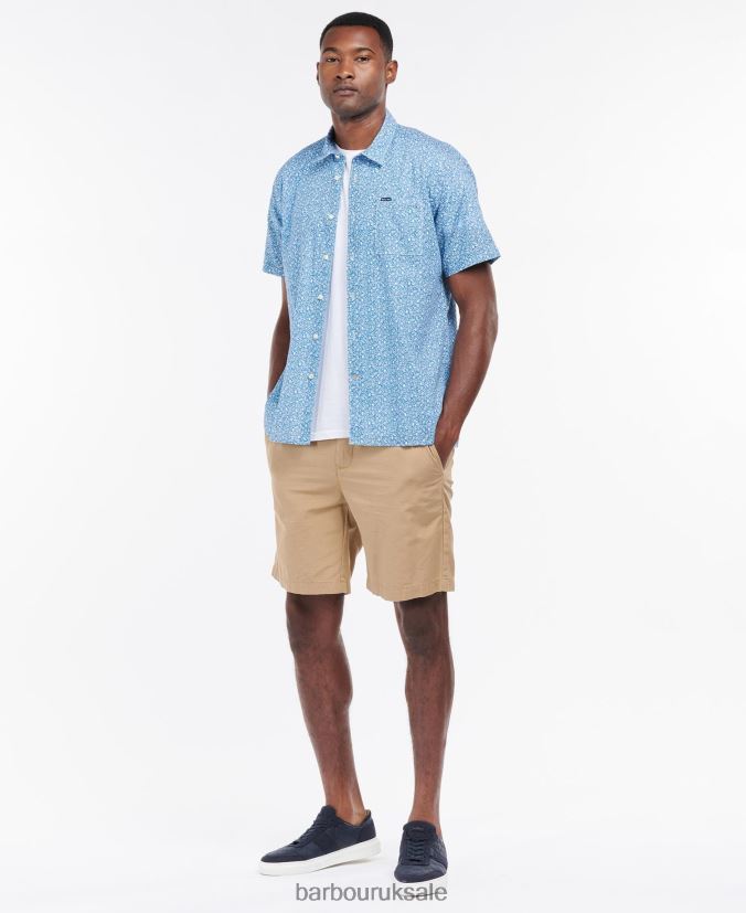 Melbury Short Sleeve Summer Shirt Barbour Men R08LB6326 Clothing Olive