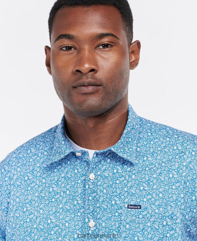 Melbury Short Sleeve Summer Shirt Barbour Men R08LB6326 Clothing Olive