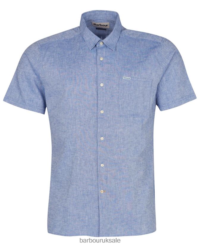 Nelson Short Sleeve Summer Shirt Barbour Men R08LB6308 Clothing White