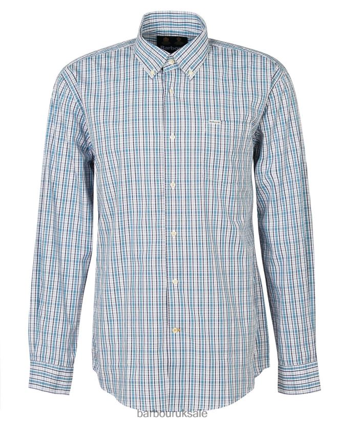Otterburn Regular Checked Shirt Barbour Men R08LB6414 Clothing Mid Blue
