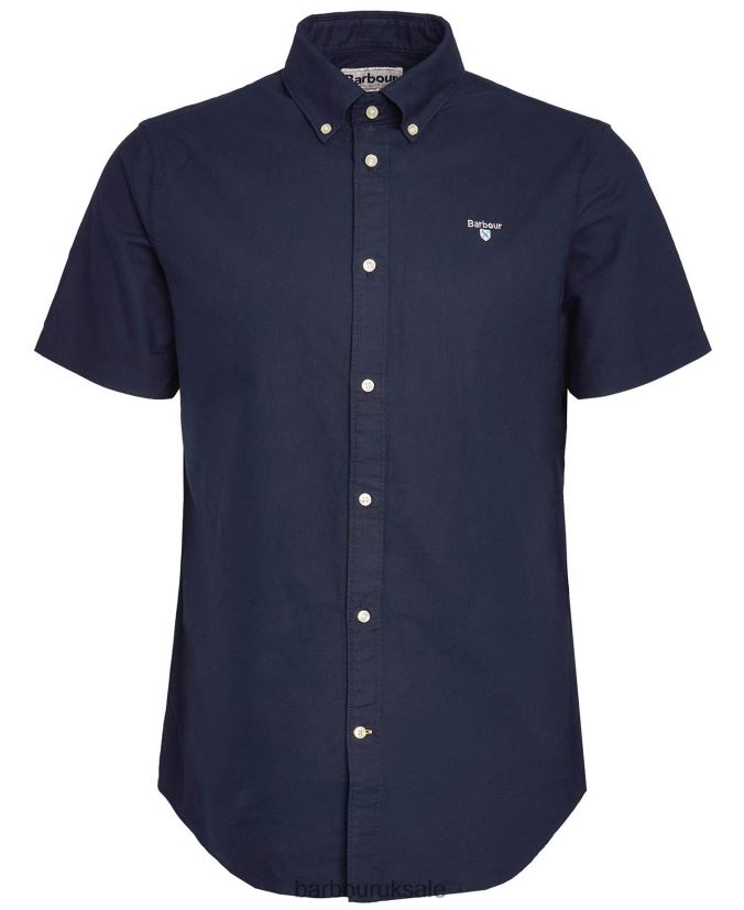 Oxford Short Sleeve Tailored Shirt Barbour Men R08LB6286 Clothing Sky