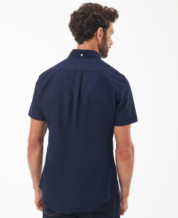 Oxford Short Sleeve Tailored Shirt Barbour Men R08LB6286 Clothing Sky