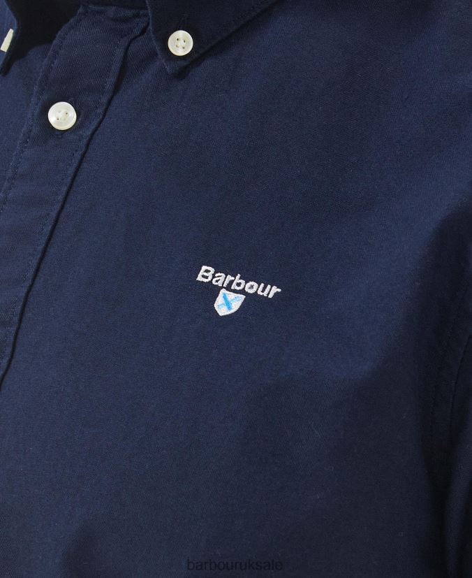 Oxford Short Sleeve Tailored Shirt Barbour Men R08LB6286 Clothing Sky