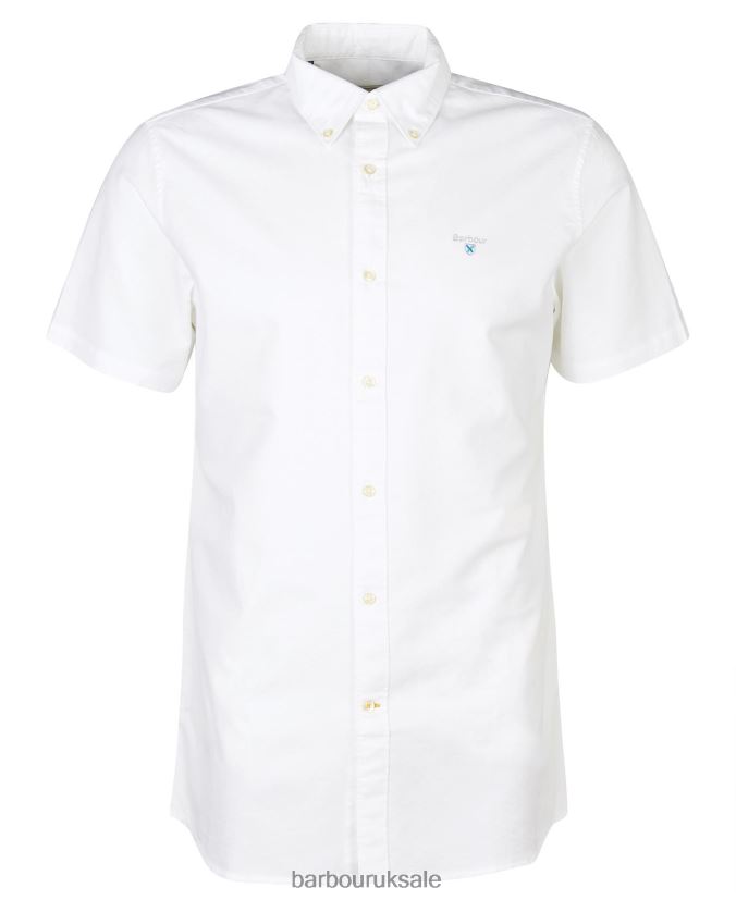 Oxford Short Sleeve Tailored Shirt Barbour Men R08LB6346 Clothing Sky