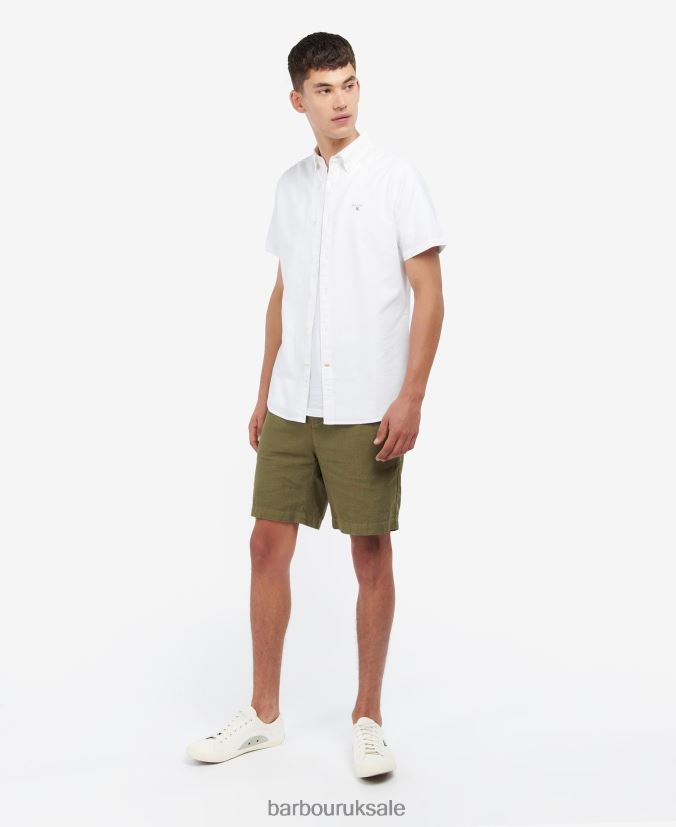 Oxford Short Sleeve Tailored Shirt Barbour Men R08LB6346 Clothing Sky