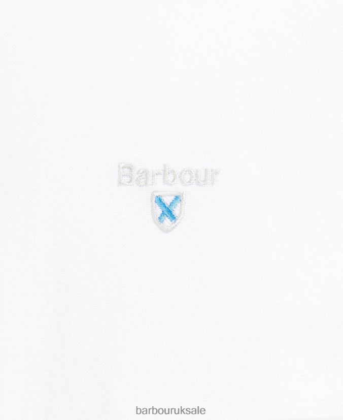 Oxford Short Sleeve Tailored Shirt Barbour Men R08LB6346 Clothing Sky
