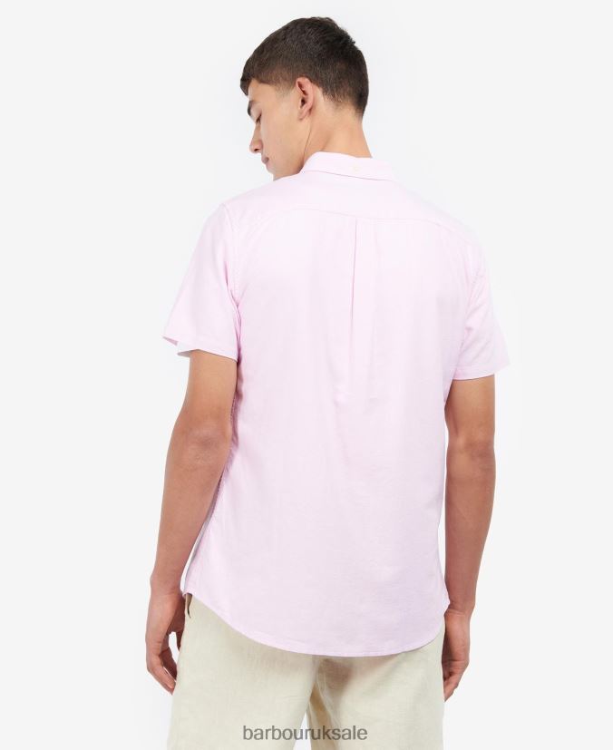 Oxford Short Sleeve Tailored Shirt Barbour Men R08LB6361 Clothing Sky