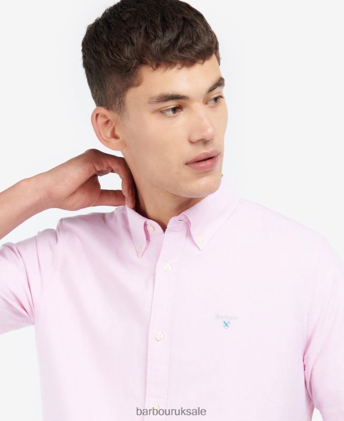 Oxford Short Sleeve Tailored Shirt Barbour Men R08LB6361 Clothing Sky