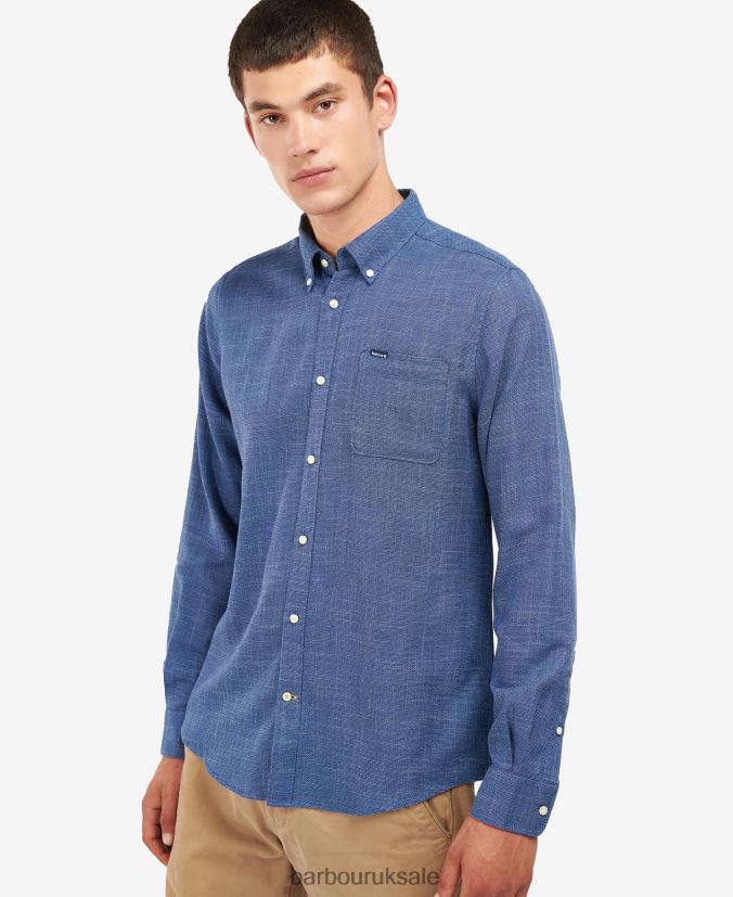 Ramport Tailored Shirt Barbour Men R08LB6388 Clothing Denim Blue