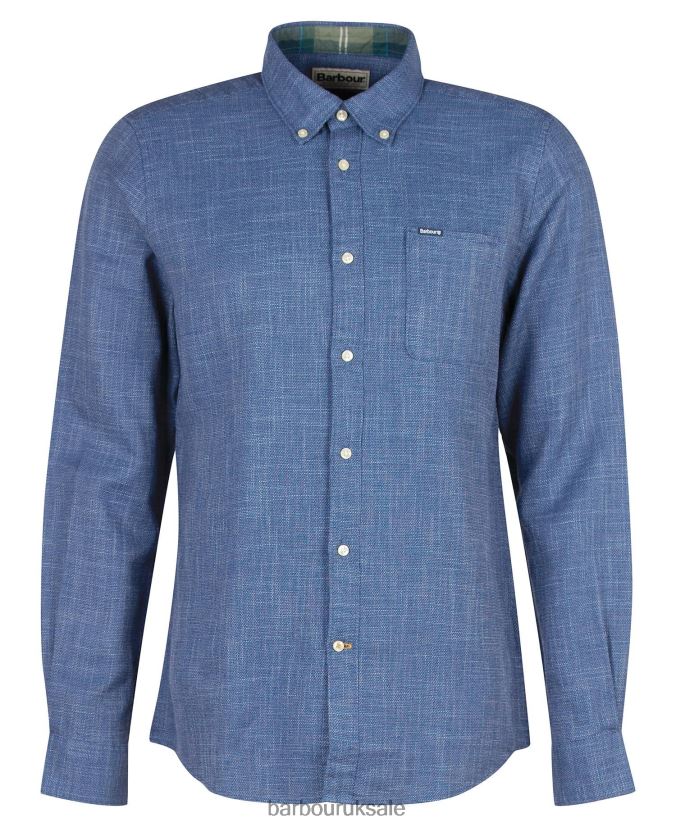 Ramport Tailored Shirt Barbour Men R08LB6388 Clothing Denim Blue
