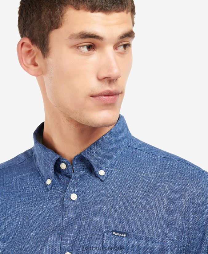 Ramport Tailored Shirt Barbour Men R08LB6388 Clothing Denim Blue