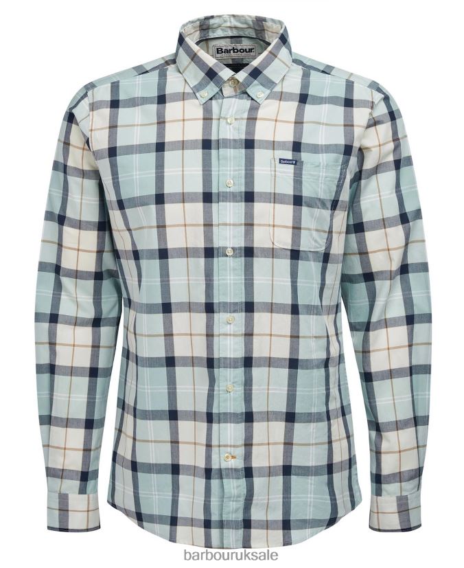 Rawley Tailored Shirt Barbour Men R08LB6323 Clothing Blue Chalk Tartan