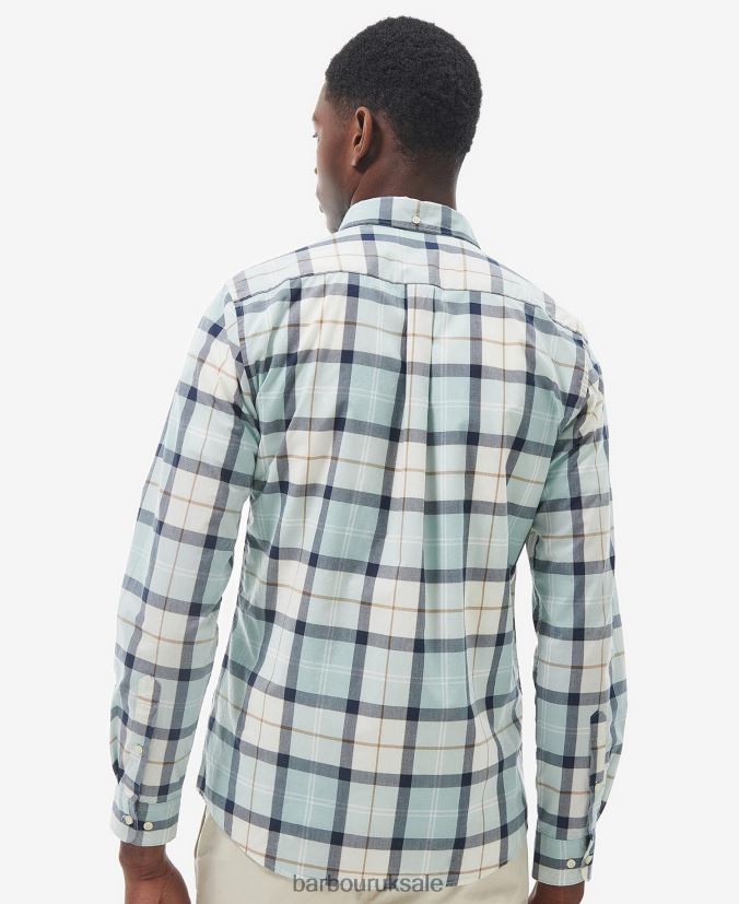 Rawley Tailored Shirt Barbour Men R08LB6323 Clothing Blue Chalk Tartan